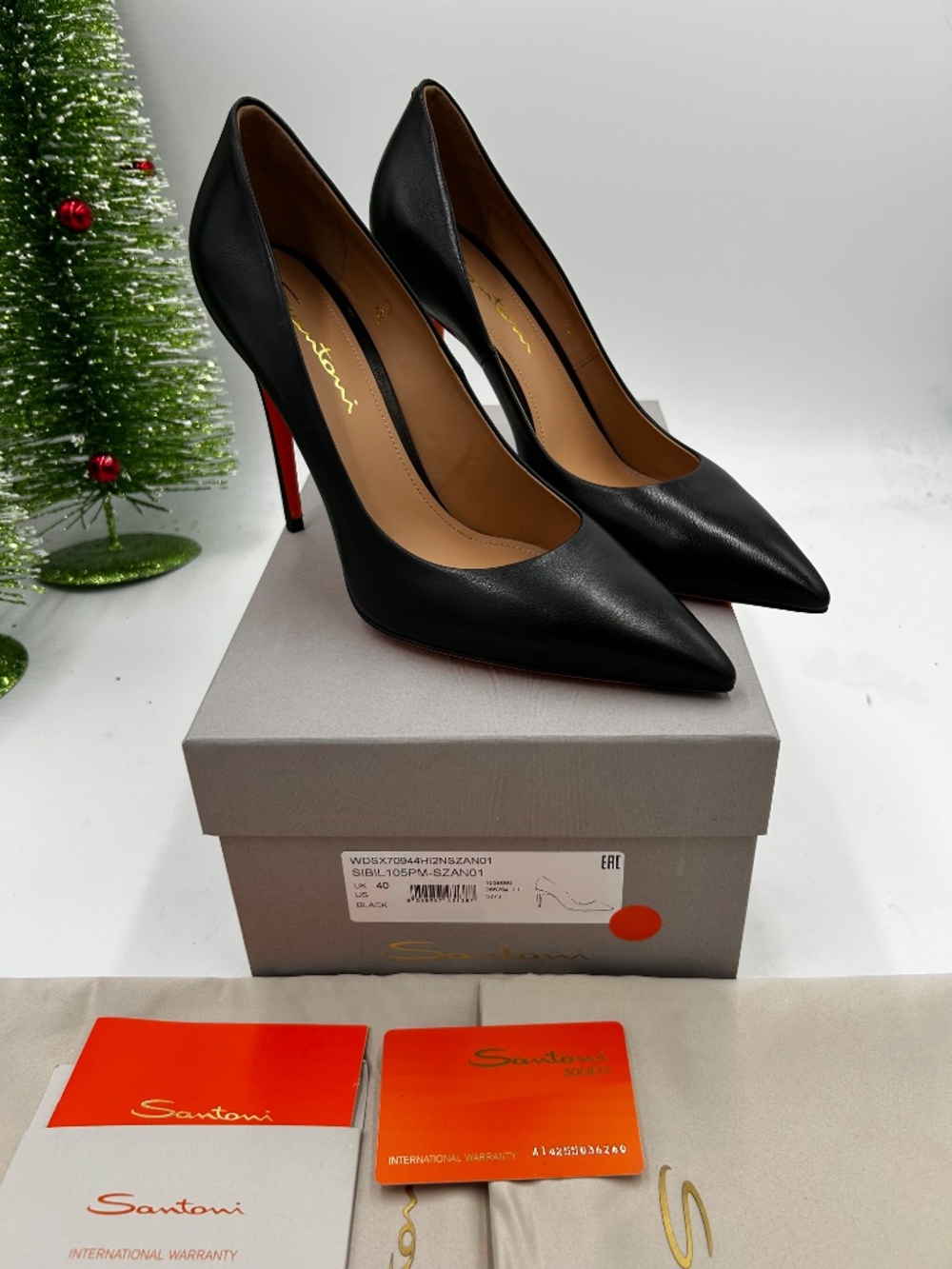 Women’s Santoni Sibil 105mm Leather Pumps. Size 40/10 US. Made in Italy. - Picture 10 of 10